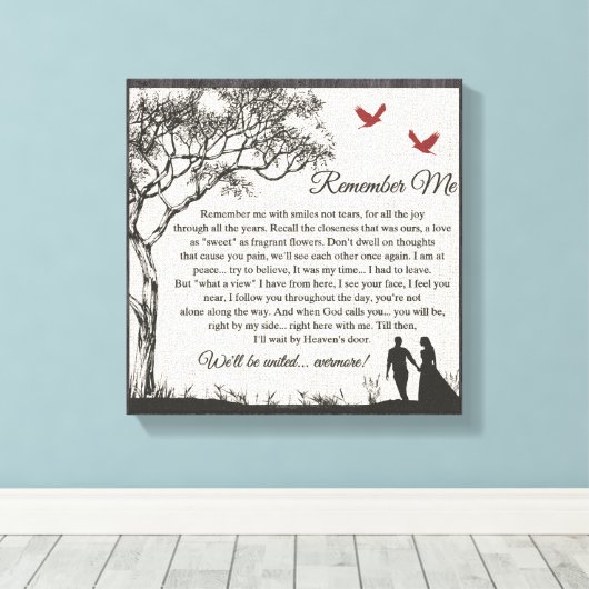 Onthoud me canvas afdruk (Insitu (Houten vloer))