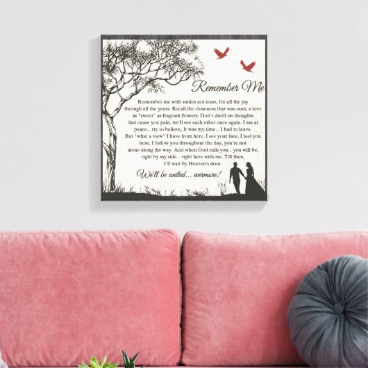 Onthoud me canvas afdruk (Insitu (Woonkamer))