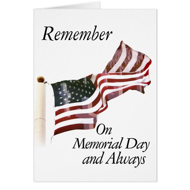 Onthoud Memorial Day Kaart (Voorkant)