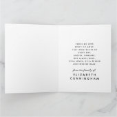 Onthoud Memorial Modern Eenvoudige Elegante foto Bedankkaart (Binnen)