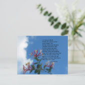 Onthoud mij gedicht briefkaart (Staand voorkant)