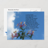 Onthoud mij gedicht briefkaart (Voorkant / Achterkant)