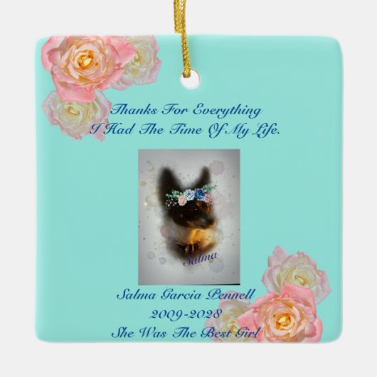 Onthoud mij Memorial Keramisch Ornament (Voorkant)