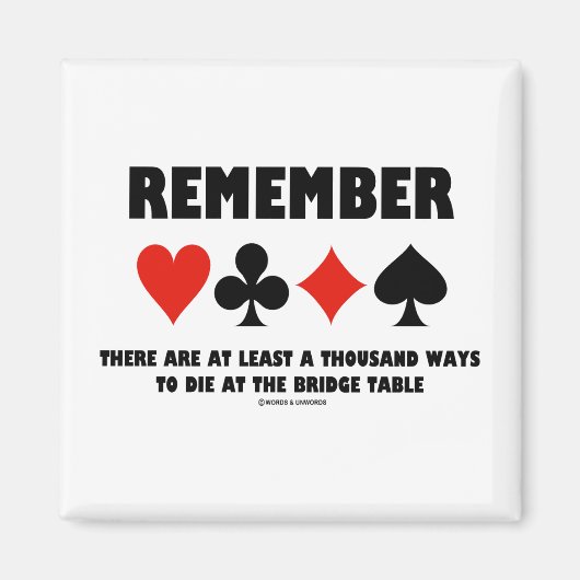 Onthoud minstens duizend manieren om te sterven op magneet (Voorkant)