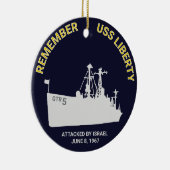 ONTHOUD ONS LIBERTY: Aangevallen door onze bondgen Keramisch Ornament (Rechts)