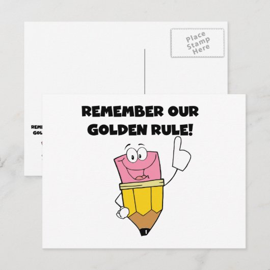 Onthoud onze Gouden Regel Briefkaart (Voorkant / Achterkant)