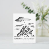 Onthoud onze veteranen briefkaart (Staand voorkant)