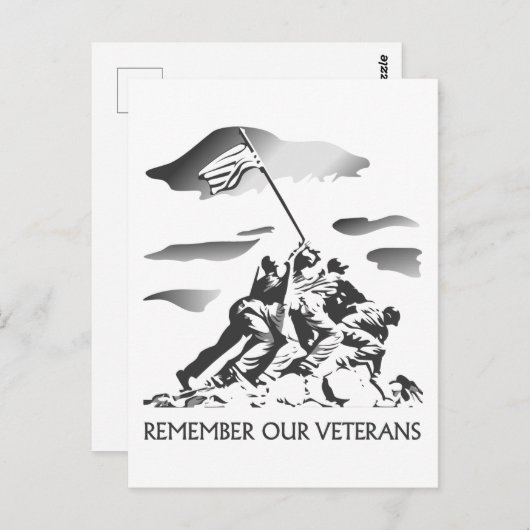 Onthoud onze veteranen briefkaart (Voorkant / Achterkant)
