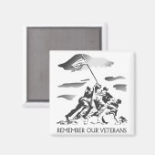 Onthoud onze veteranen magneet (Voorkant / Achterkant)