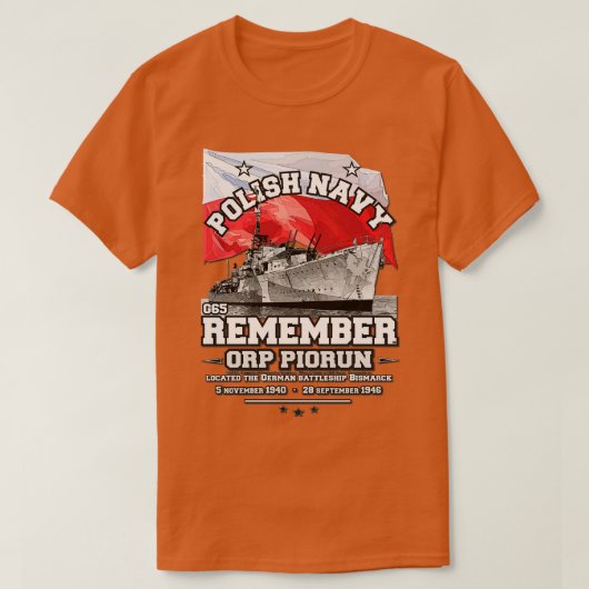 ONTHOUD ORP Piorun Poolse marine in WorldII T-shirt (Design voorkant)