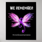 Onthoud Overdose Awareness Day Paarse lint Poster (Voorkant)