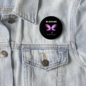 Onthoud Overdose Awareness Day Paarse lint Ronde Button 5,7 Cm (In situ)