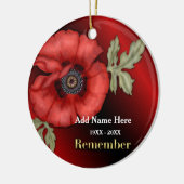 Onthoud Poppy - Aanpassen Keramisch Ornament (Links)