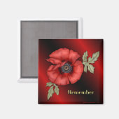 Onthoud Poppy Magneet (Voorkant / Achterkant)