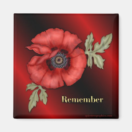 Onthoud Poppy Magneet (Voorkant)