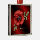 Onthoud Poppy Metalen Ornament (Rechts)