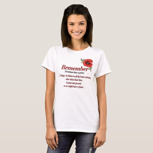 Onthoud Poppy T-shirt (Voorkant volledig)