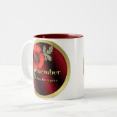 Onthoud Poppy Tweekleurige Koffiemok (Voorkant links)