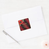 Onthoud Poppy Vierkante Sticker (Envelop)