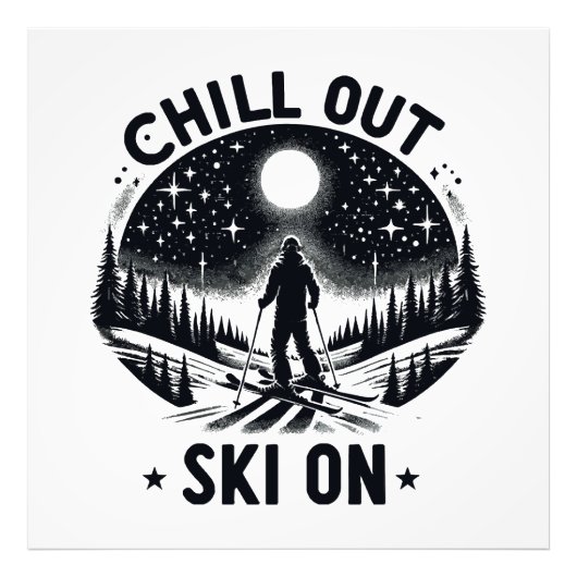 Onthoud Skiën Foto Afdruk (Voorkant)