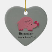 Onthoud: tante houdt van je! keramisch ornament (Achterkant)