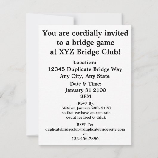 Onthoud: Trump uw eigen brick niet (Bridge) Kaart (Achterkant)