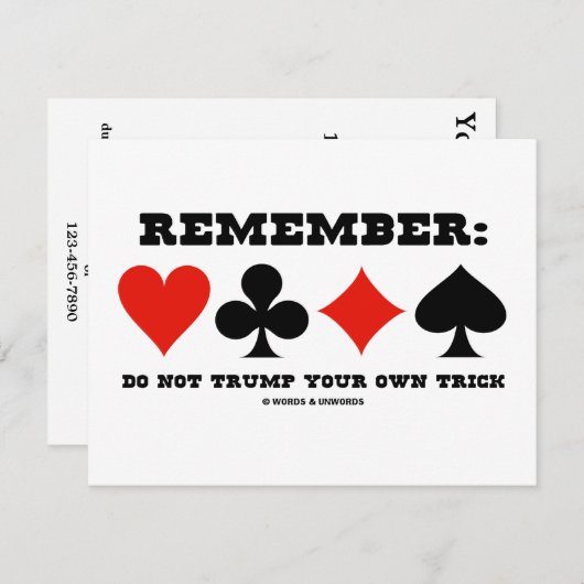 Onthoud: Trump uw eigen brick niet (Bridge) Kaart (Voorkant / Achterkant)