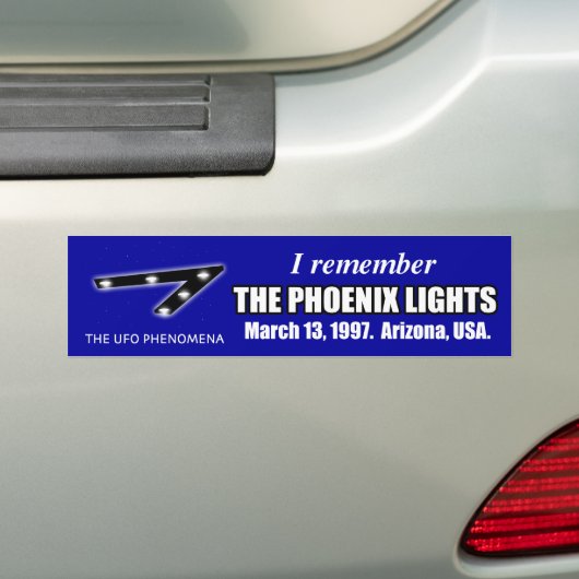 Onthoud UFO Phoenix Lights Bumpersticker (Op auto)