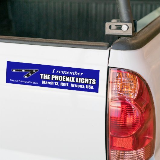 Onthoud UFO Phoenix Lights Bumpersticker (Op Truck)