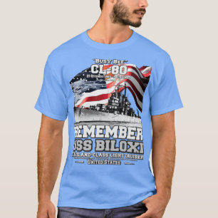 ONTHOUD USS Biloxi CL80 US Navy lichte kruiser T-shirt