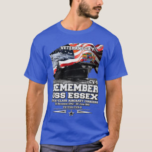 ONTHOUD USS EsCV9 Veteranen dag T-shirt
