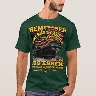 ONTHOUD USS EsCV9 vliegtuig drager T-shirt