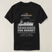 ONTHOUD USS Hornet CV8 vliegtuig drager 1 T-shirt (Design voorkant)