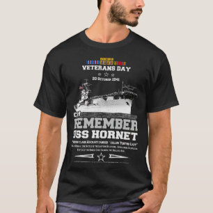 ONTHOUD USS Hornet CV8 vliegtuig drager 1 T-shirt