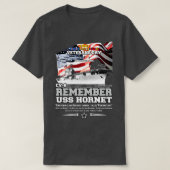ONTHOUD USS Hornet CV8 Vliegtuig rier T-shirt (Design voorkant)