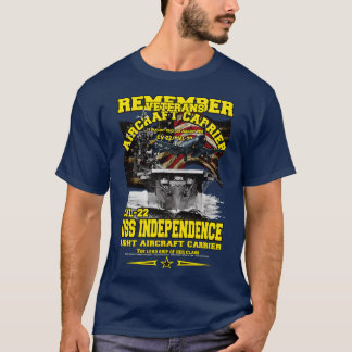ONTHOUD USS Independence CVL22 vliegtuigen drager T-shirt