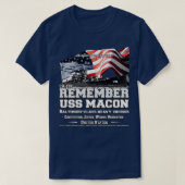 ONTHOUD USS Macon CA132 zware kruiser veteranen T-shirt (Design voorkant)