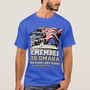 ONTHOUD USS Omaha CL4 lichte kruiser veteranen T-shirt