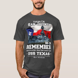 Onthoud USS Texas BB35 slagschip veteranen 1 T-shirt