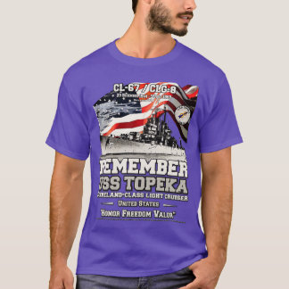 ONTHOUD USS Topeka CL67 US Navy lichte kruiser T-shirt