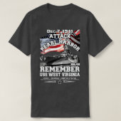 Onthoud USS West Virginia BB48 Pearl Harbor T-shirt (Design voorkant)