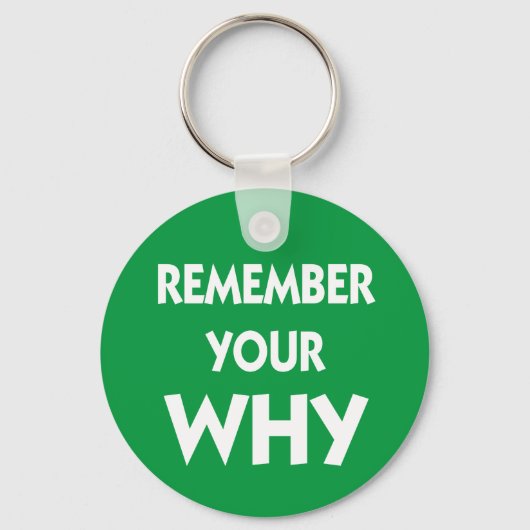 Onthoud uw waarom inspirerend gezegde sleutelhanger (Voorkant)