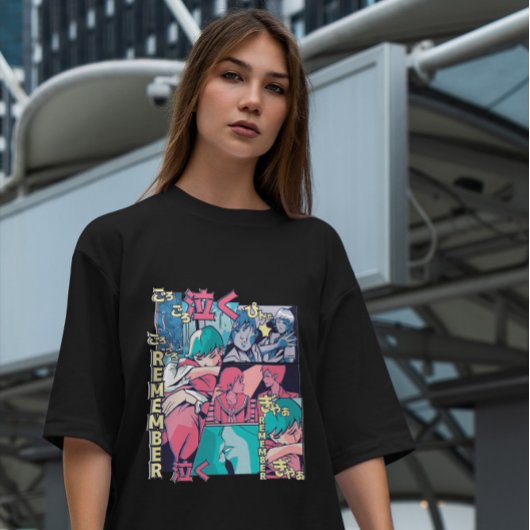Onthoud Vaporwave Anime T-shirt