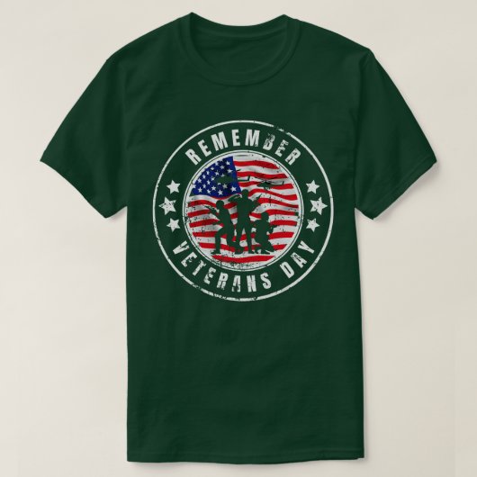 Onthoud Veterans Dag 6 T-shirt (Design voorkant)