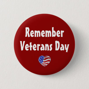 Onthoud Veterans Day Button