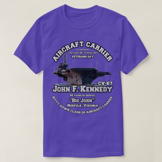 ONTHOUD Veterans USS John Kennedy CV67 T-shirt (Design voorkant)