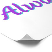 ONTHOUD VOOR ALTIJD IN HARTEN ZELFMOORD PREVENTIE  POSTER (Hoek)