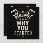 Onthoud waarom je bent begonnen. Gym Motivatie (Voorkant / Achterkant)