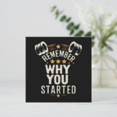 Onthoud waarom je bent begonnen. Gym Motivatie (Staand voorkant)