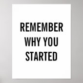 Onthoud waarom je bent begonnen poster (Voorkant)